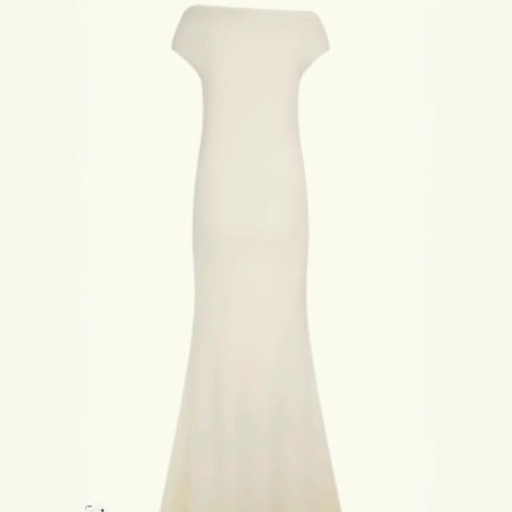 Damen Elegantes Off-Shoulder-Maxi-Kleid im luxuriösen Schnitt Drune