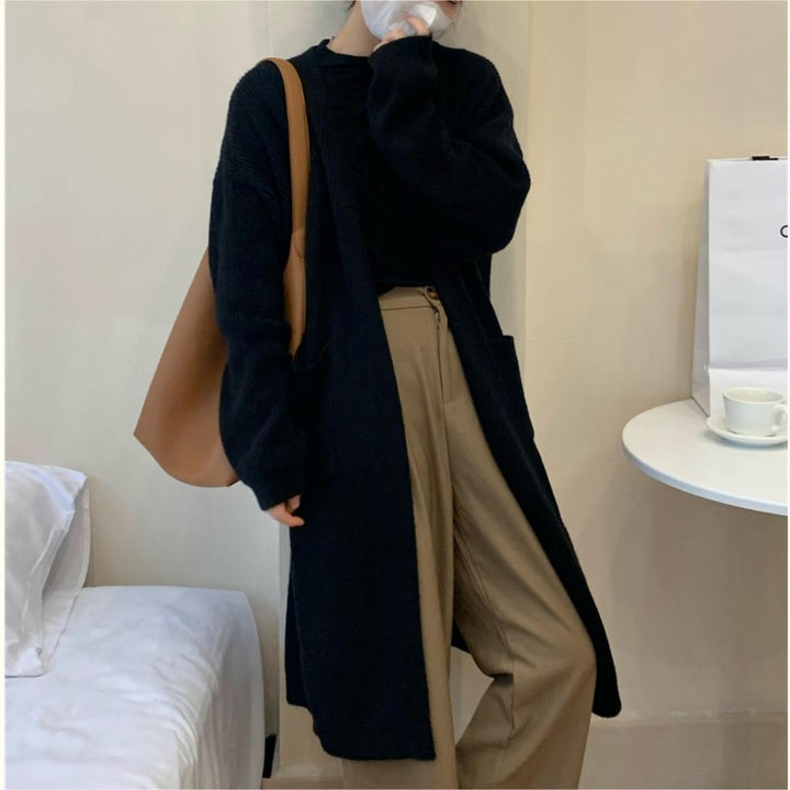 Damen Grobstrickcardigan mit Taschen und modischem Schnitt Drune
