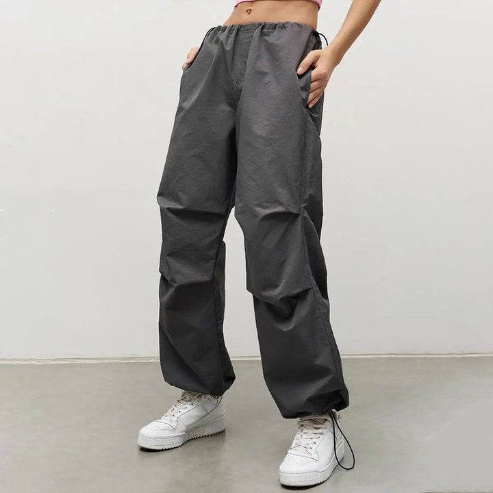 Damen Lässige Cargo-Hose mit elastischem Bund und praktischen Taschen Drune