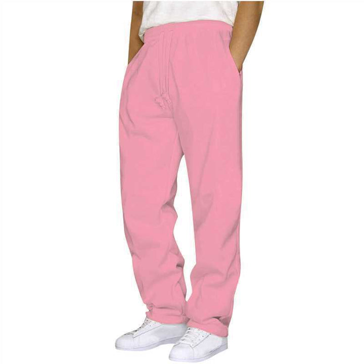 Damen nan ungekürzte Relax-Freizeithose mit hohem Komfortbund, innenliegendem Kordelzug und seitlichen Eingrifftaschen Drune