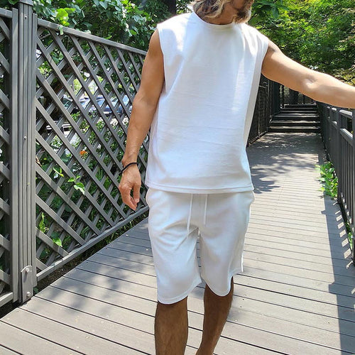 Herren lässiges Kurzarm Sweatshirt und Shorts Set Drune