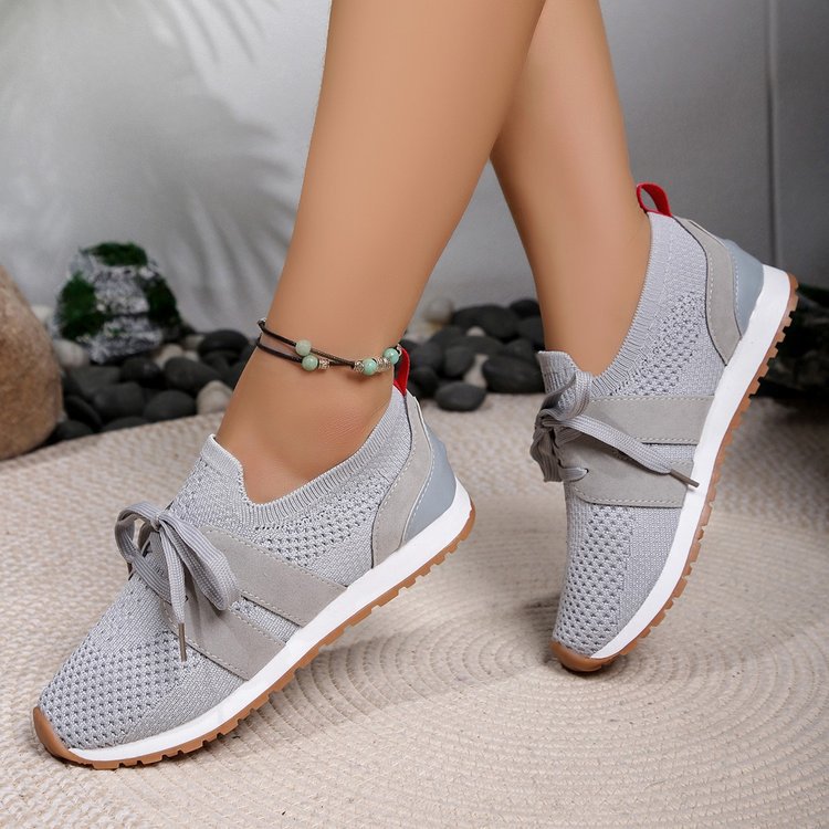 Damen Atmungsaktive Sport-Sneaker mit flexiblem Gummizug und rutschfester Sohle Drune