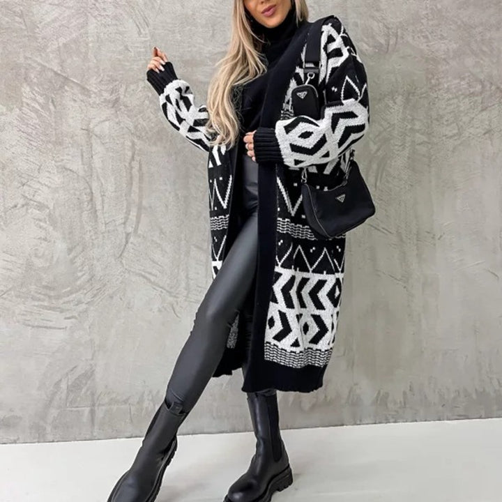 Damen Strickcardigan mit modernen Mustern und eleganter Bauweise Drune