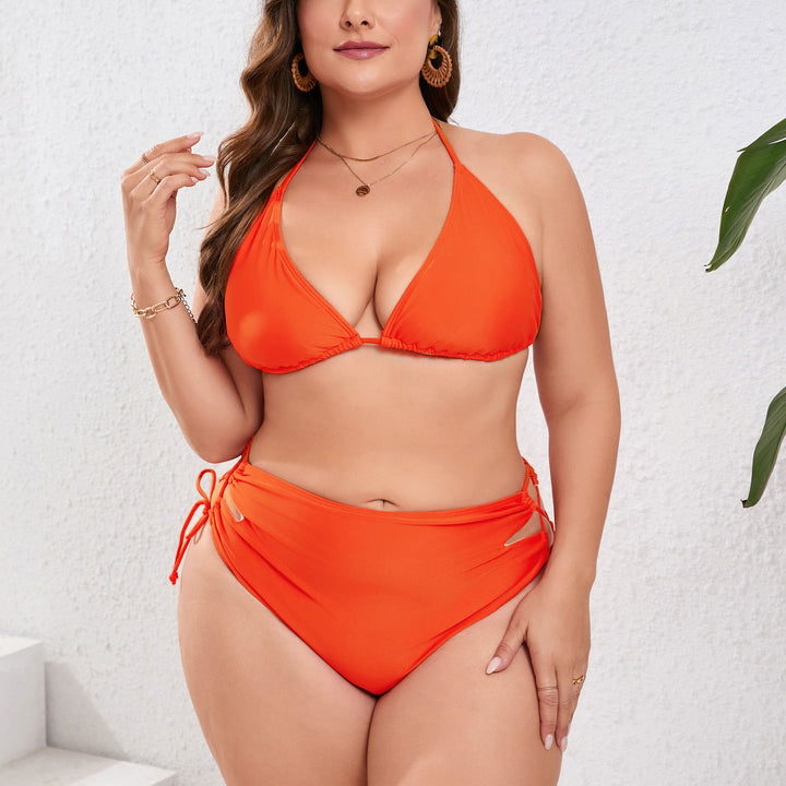 Damen Bademode-Set mit knapper Crop-Top-Bluse und hochgeschnittenen Shorts Drune
