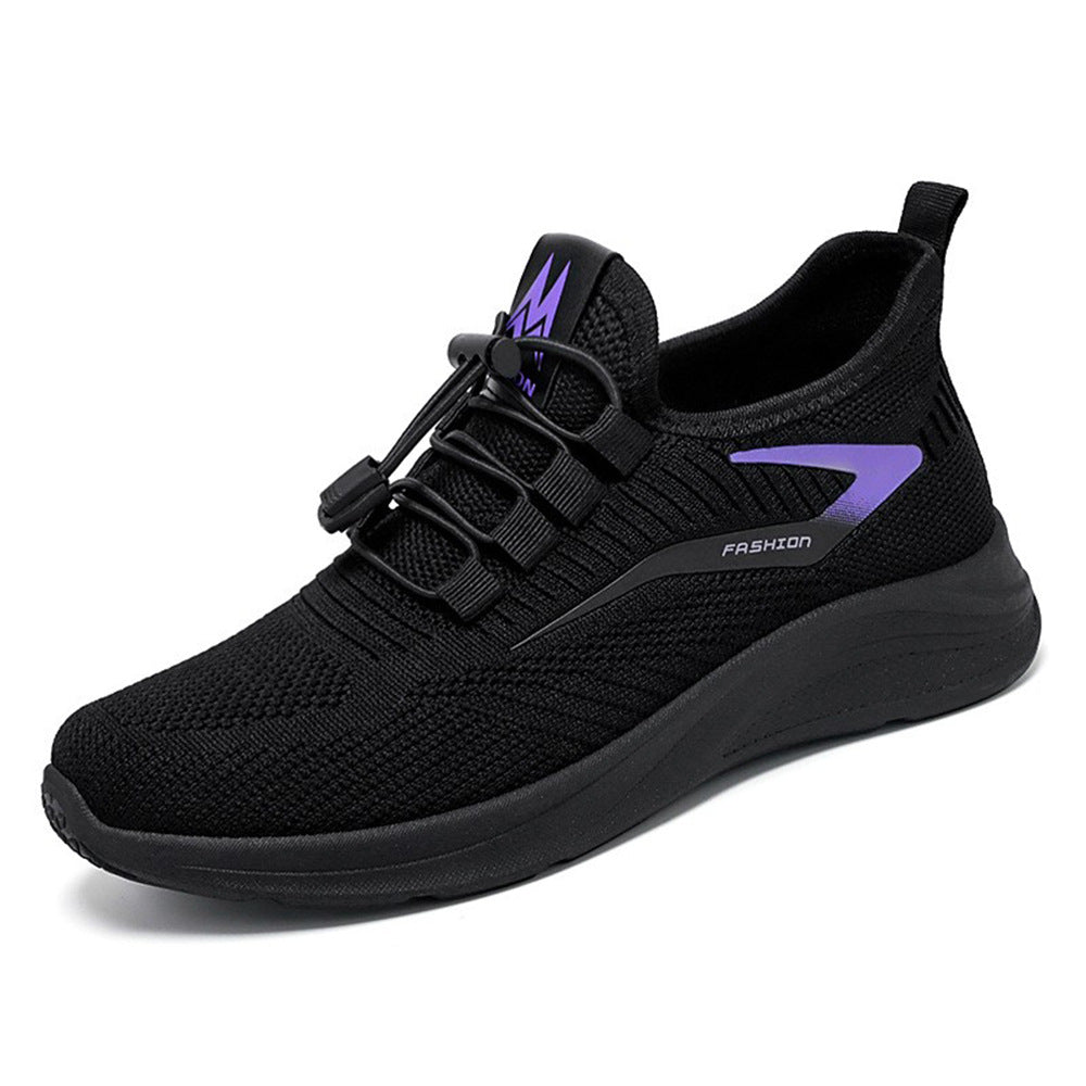 Damen nan leichte Strick-Sneaker mit Schnellverschluss, atmungsaktiver Sockenkonstruktion und stoßdämpfender EVA-Sohle Drune