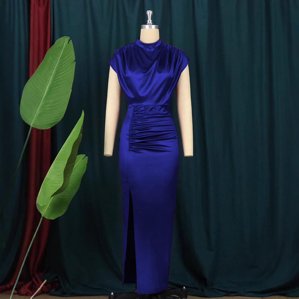 Damen Elegantes figurschmeichelndes Maxikleid mit seitlichem Schlitz Drune