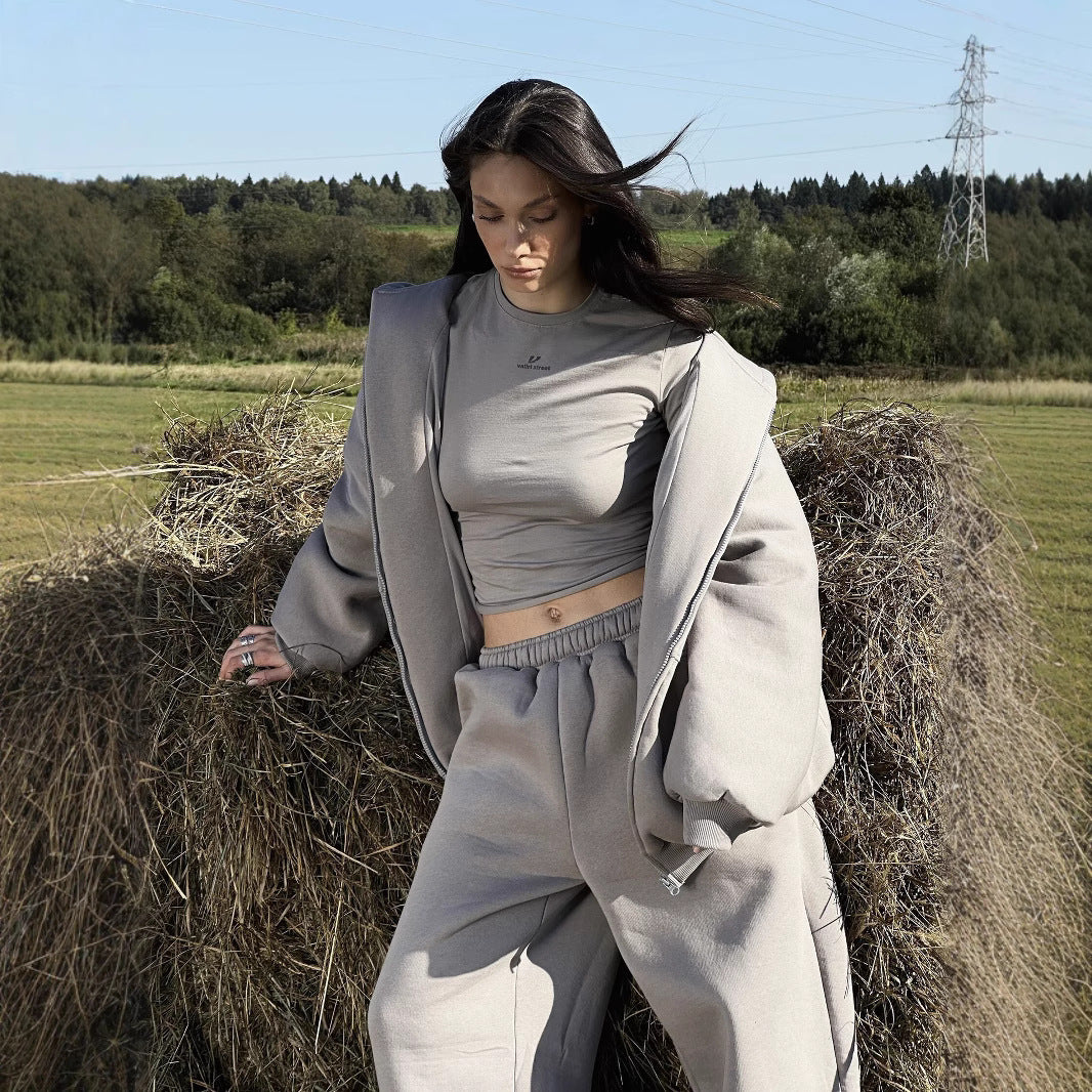 Damen gemütlicher Kapuzenpullover mit weichem Innenfutter Drune