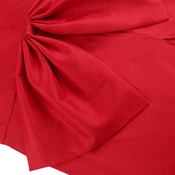 Damen Elegantes Abendkleid mit dekorativem Schleifen-Akzent und hohem Schlitz Drune