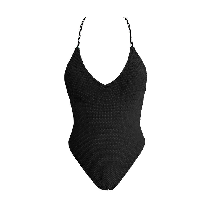 Damen Einteiliger Badeanzug mit raffiniertem Rippendesign Drune