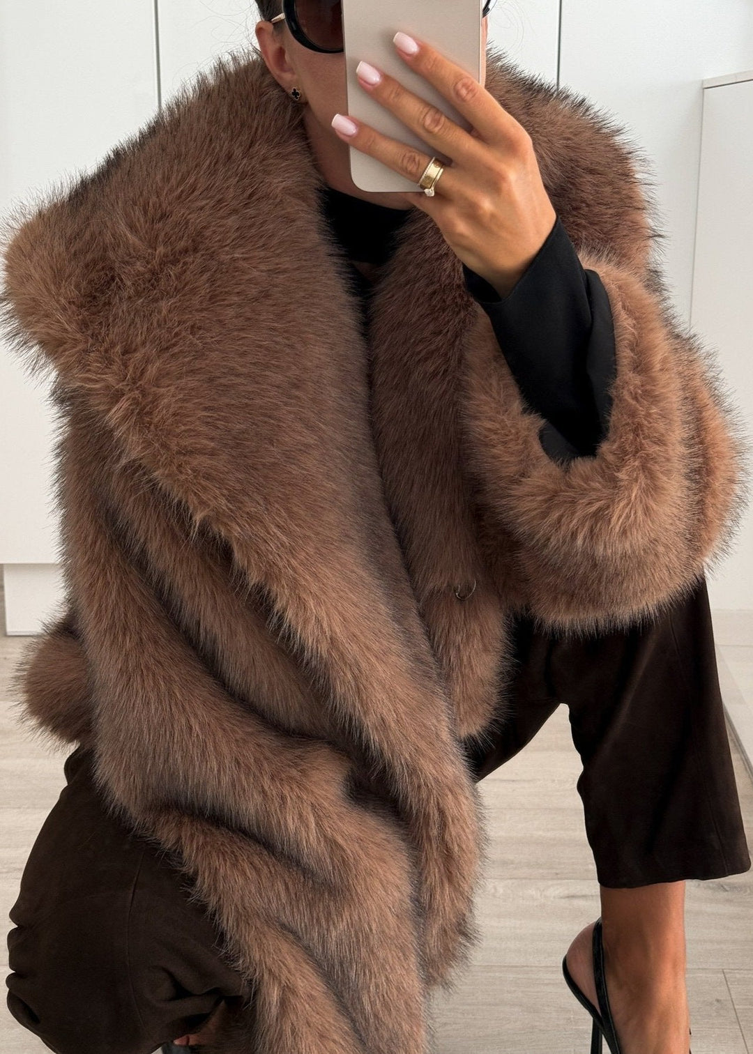 Drune | Eichen-Faux-Fur-Jacke