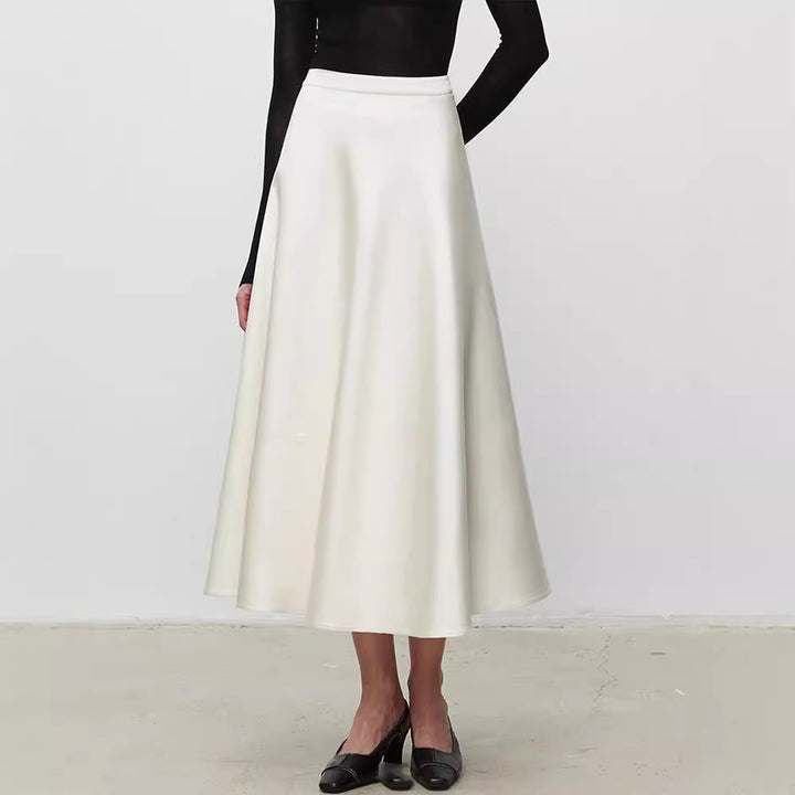 Damen eleganter Maxirock mit schwingendem Saum Drune