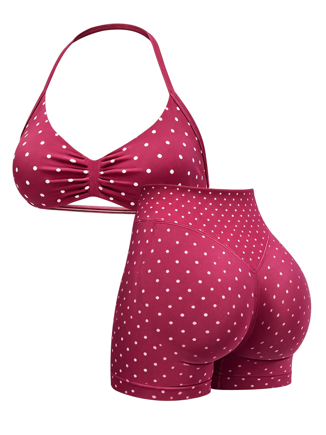 Damen Sportlicher Bikini mit gepolstertem Oberteil und hoher Taille Drune