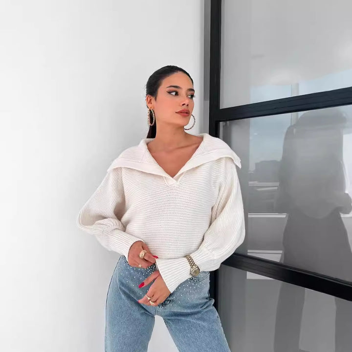 Damen Oversized Strickpullover Drune