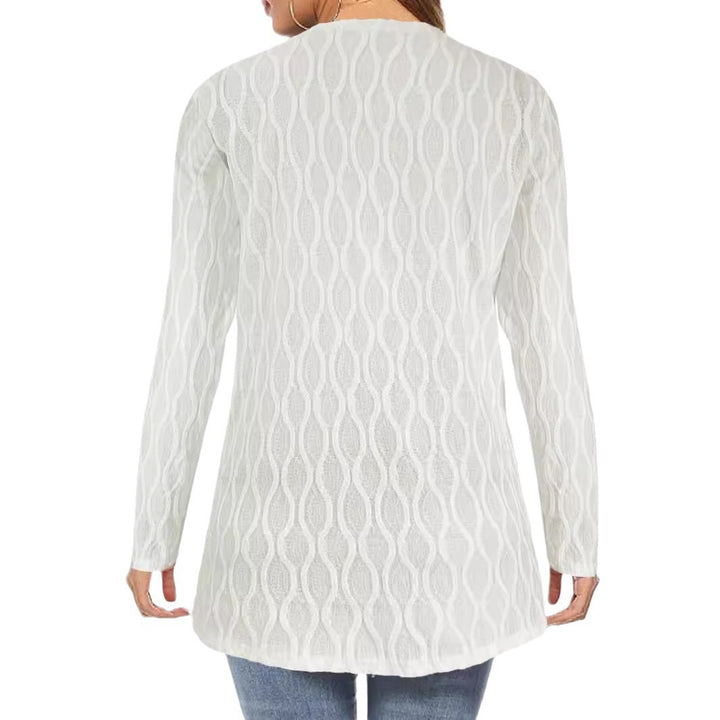 Damen Strickjacke mit strukturiertem Muster und lässigem Schnitt Drune