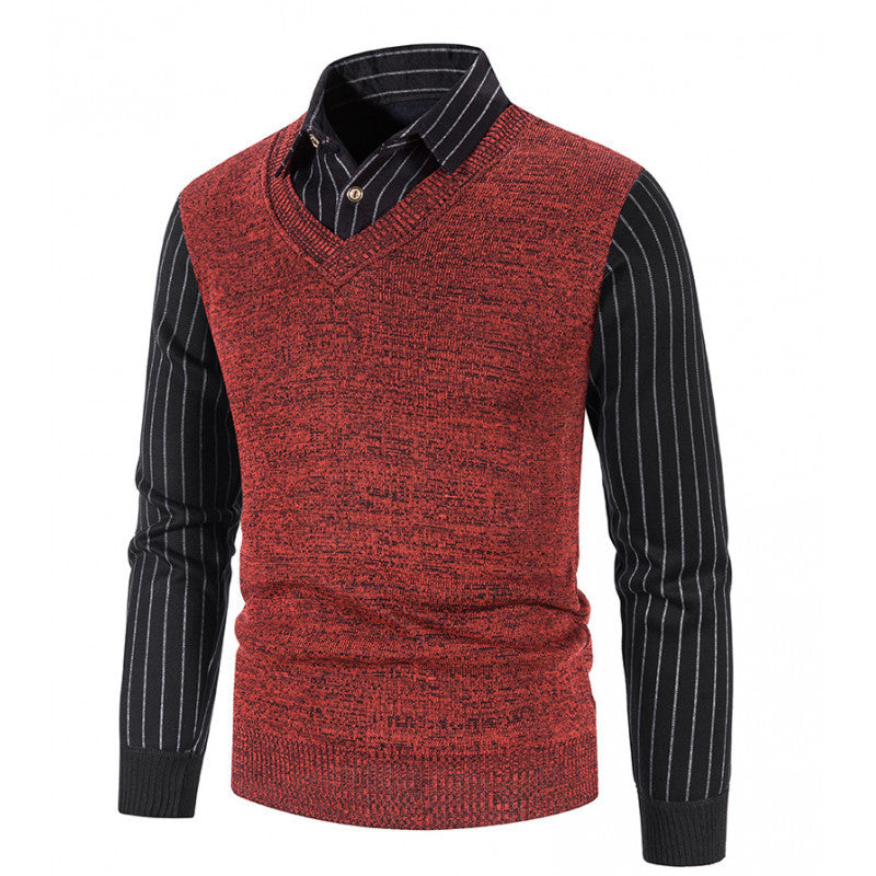 Herren eleganter V-Ausschnitt Pullover Drune
