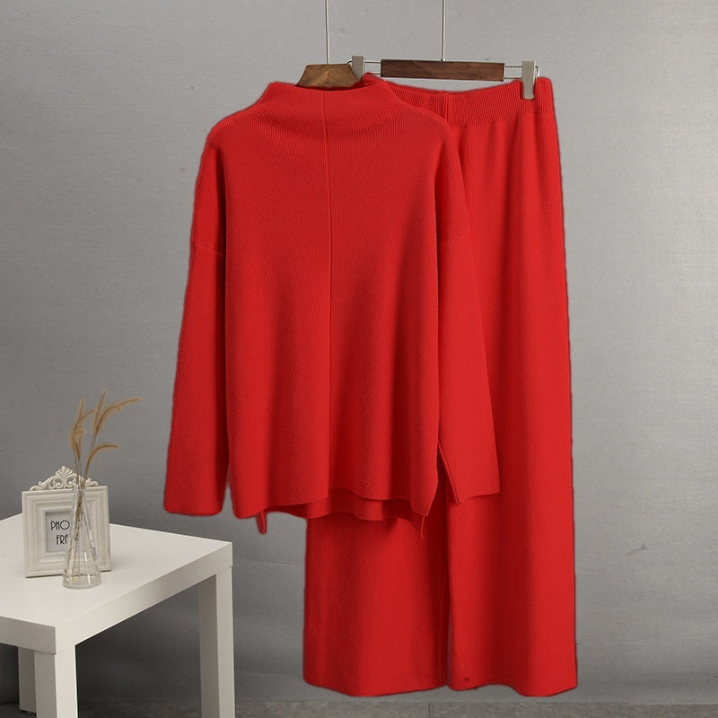 Damen Elegantes Strickensemble mit weitem Schnitt Drune