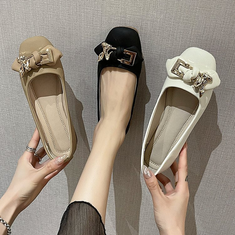 Damen Ballerinas mit dekorativer Schleifenapplikation und komfortabler Innensohle Drune