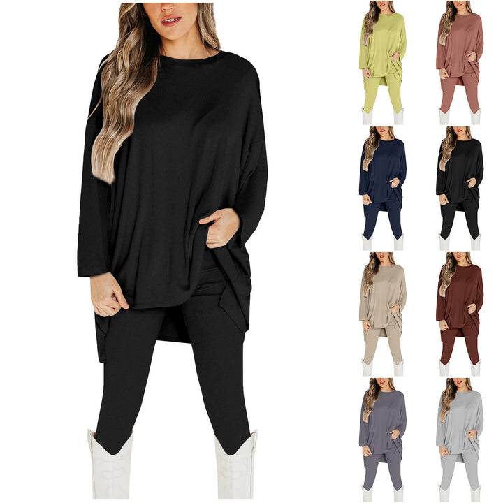 Damen Lässiges Set aus oversized Oberteil und figurbetonten Leggings Drune
