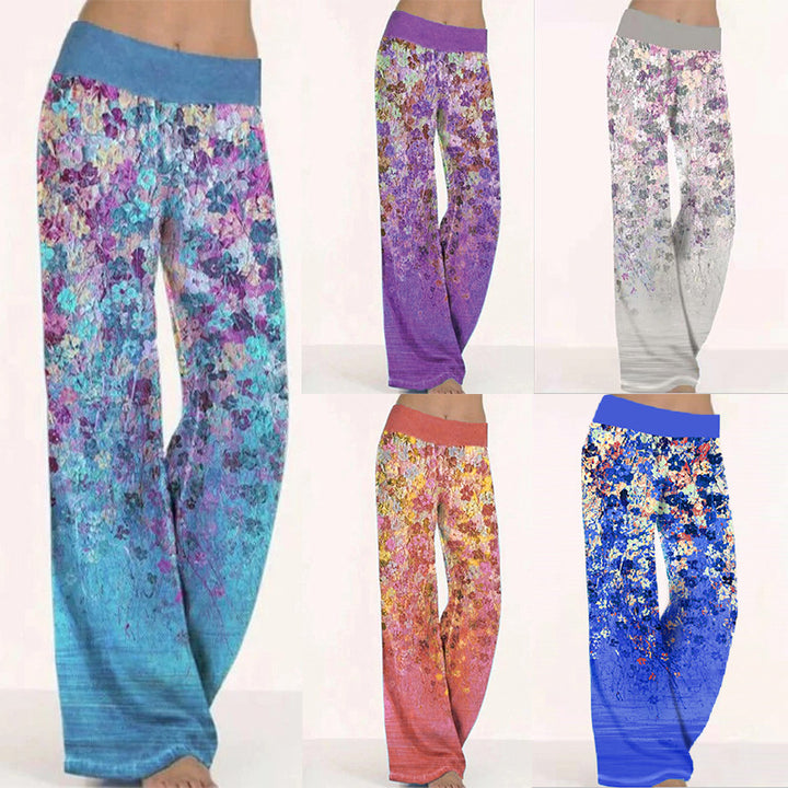 Damen Weitgeschnittene Blumenmuster-Hose Drune