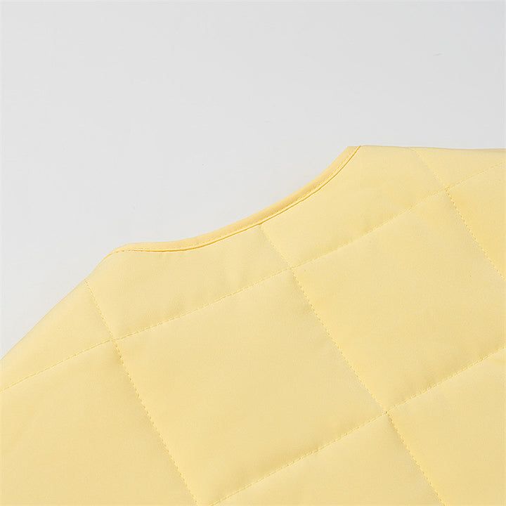 Damen gesteppte Übergangsjacke mit Knopfverschluss und funktionalen Taschen Drune