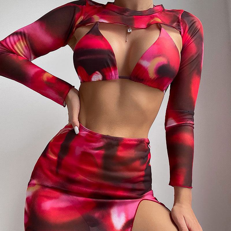 Damen modisches Ensemble mit Cut-Out-Design Drune