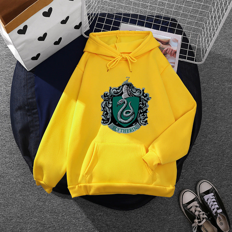 Damen Kapuzenpullover mit Slytherin-Wappen Drune