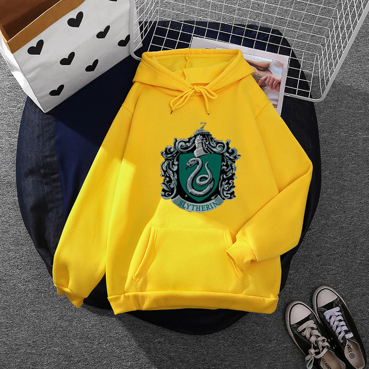 Damen Kapuzenpullover mit Slytherin-Wappen Drune