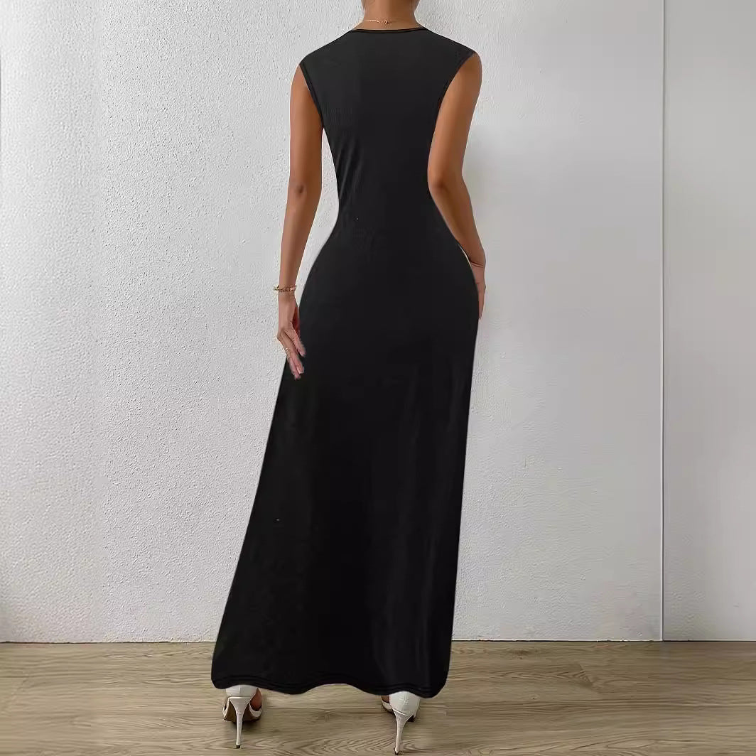 Damen Elegantes Abendkleid mit schickem Faltenwurf und figurbetontem Schnitt Drune