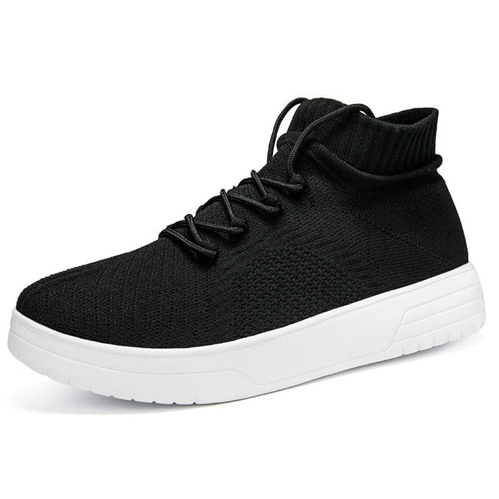 Damen Hohe Sneaker aus atmungsaktivem Strickmaterial Drune