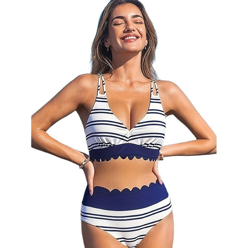 Damen Hochtailliertes Bikini-Set mit elegantem Schnitt Drune