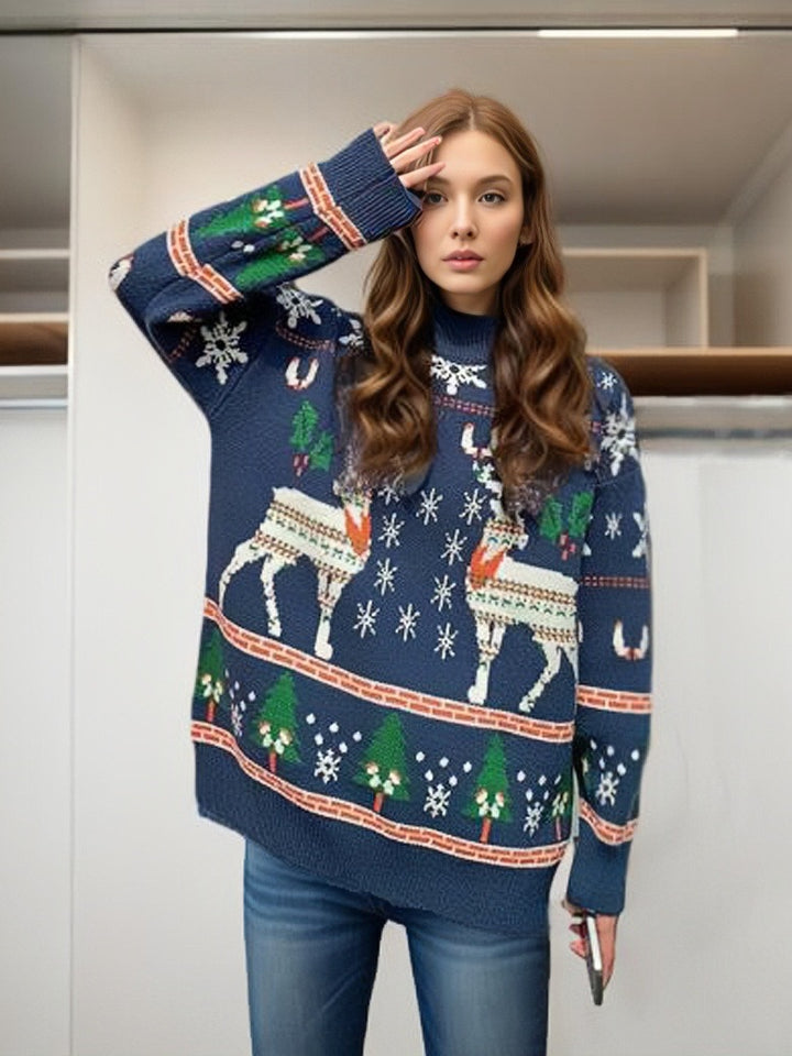Damen Weihnachtspullover mit festlichem Motiv und lässigem Schnitt Drune
