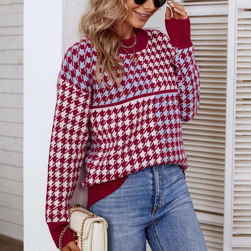 Drune | Geometrischer Strickpullover mit Modernem Muster