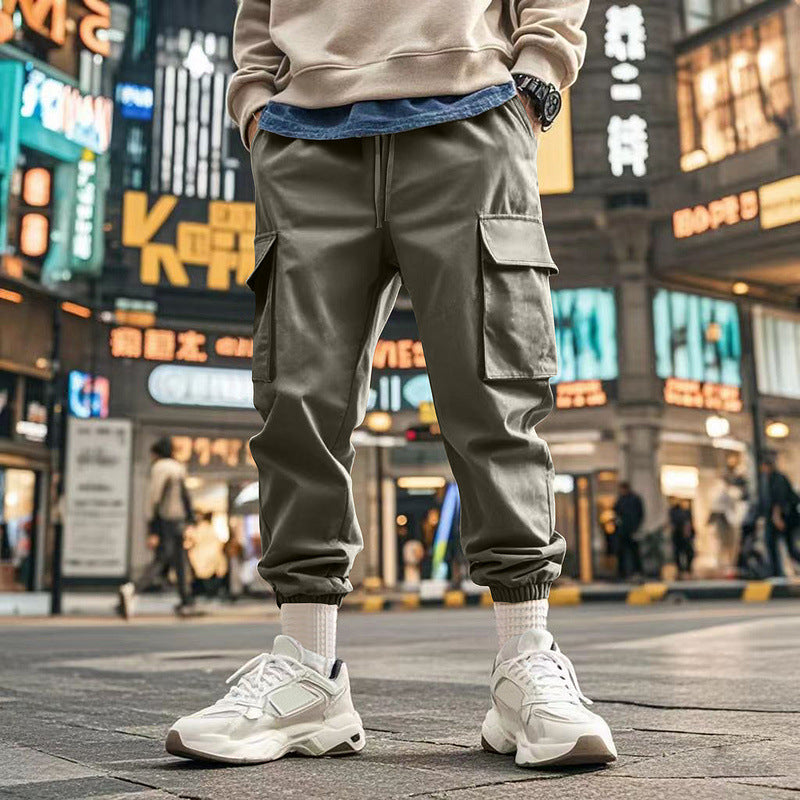 Herren nan urbaner utilitärer Jogger mit Mehrfachtaschen und konischem Bein Drune