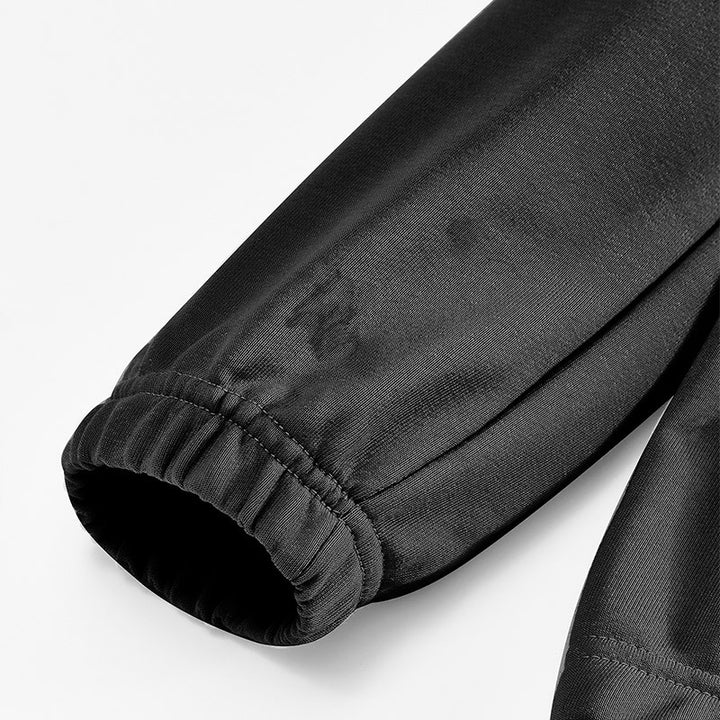 Herren modisches Sweatshirt mit Kragen und Lederdetails Drune