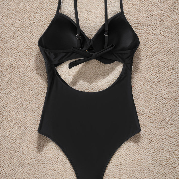 Damen Einteiliger Badeanzug mit modernem Cut-Out und elegantem Wickeldesign Drune