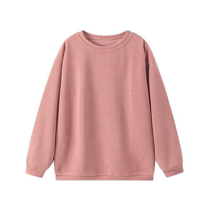 Damen Lässiges Sweatshirt mit Rippstruktur und weitem Schnitt Drune