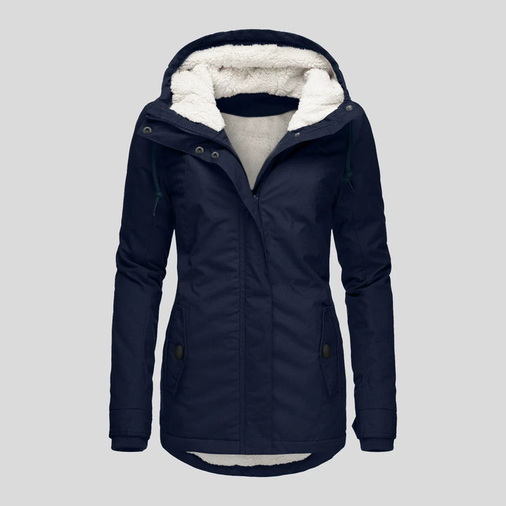 Drune | Damen Kapuzenparka – Semi-Fitted – Plüschfutter – Mittellange – Wetterbeständig