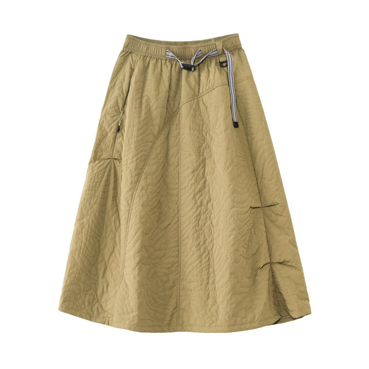 Damen Eleganter Midirock mit praktischem Gummizug und seitlichen Taschen Drune