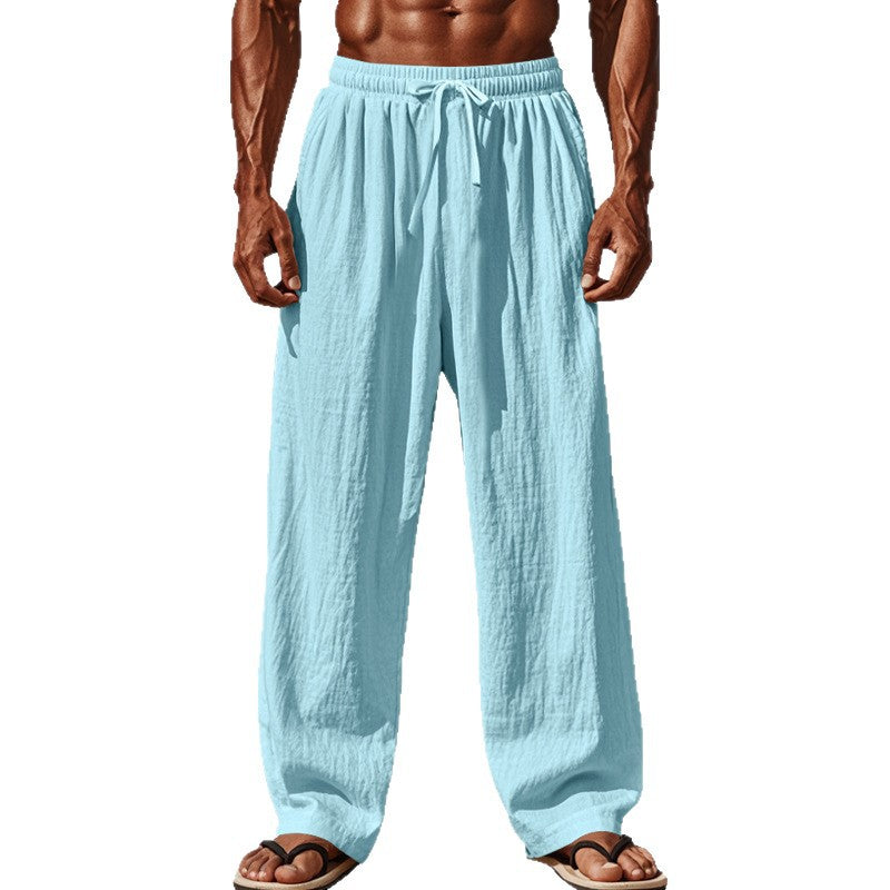 Herren luftige Strandhose mit elastischem Bund Drune