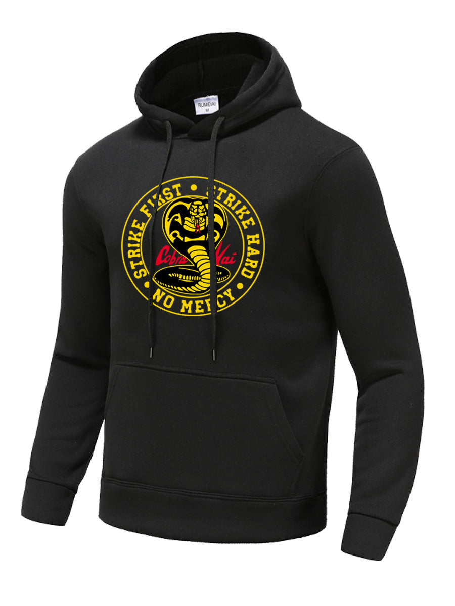 Herren Kapuzenpullover mit klassischem Cobra-Motiv Drune