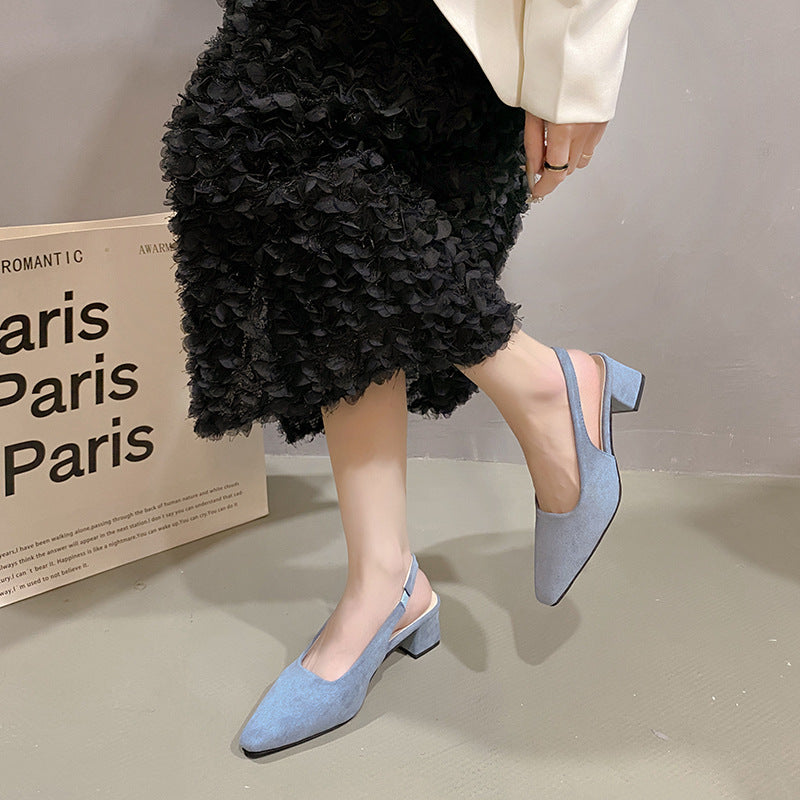 Damen Elegante Slingback Blockabsatz Mules Drune