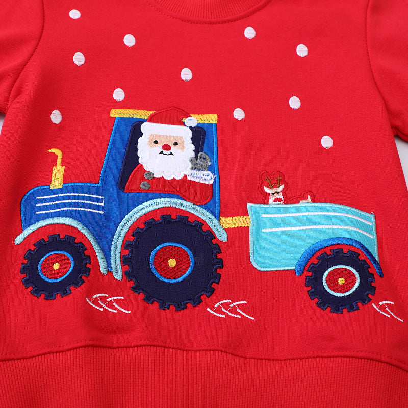 Kinder Sweatshirt mit fröhlichem Traktor-Motiv Drune