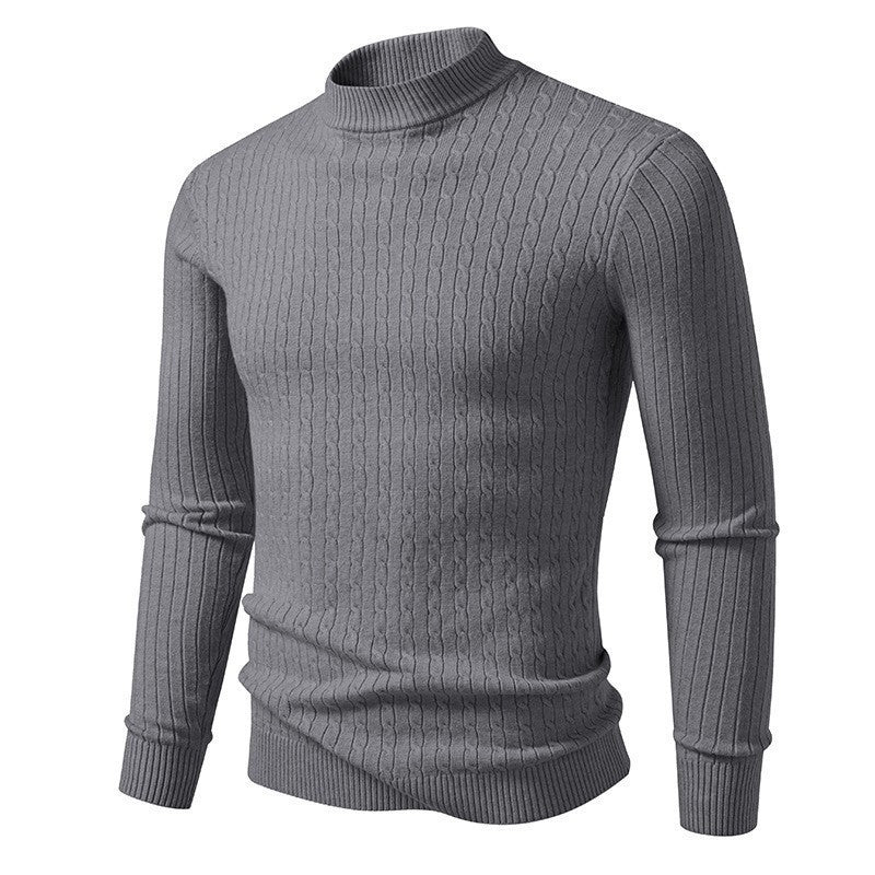Herren Rollkragenpullover aus strukturiertem Strickmaterial Drune