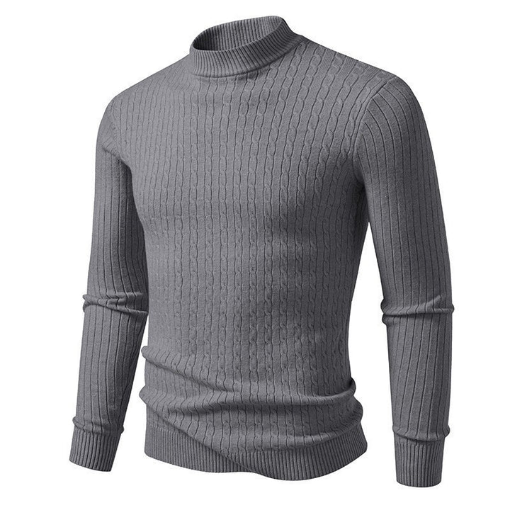 Herren Rollkragenpullover aus strukturiertem Strickmaterial Drune