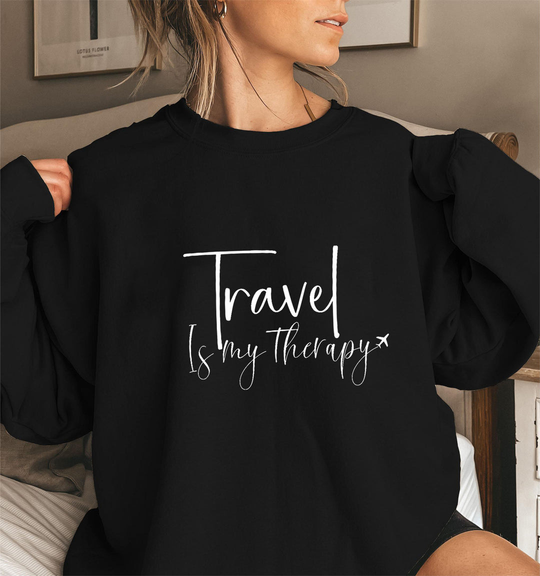 Damen Sweatshirt mit Statementaufschrift und Puffärmeln Drune