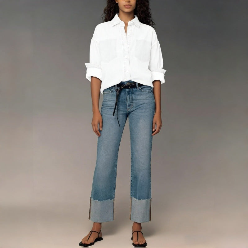 Damen Designer Jeans im modernen Boyfriend-Stil mit einzigartigen Detailverarbeitungen Drune