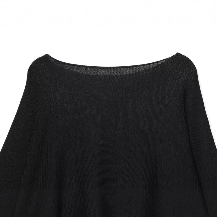 Damen lockerer Strickpullover mit weitem Schnitt und Rundhalsausschnitt Drune