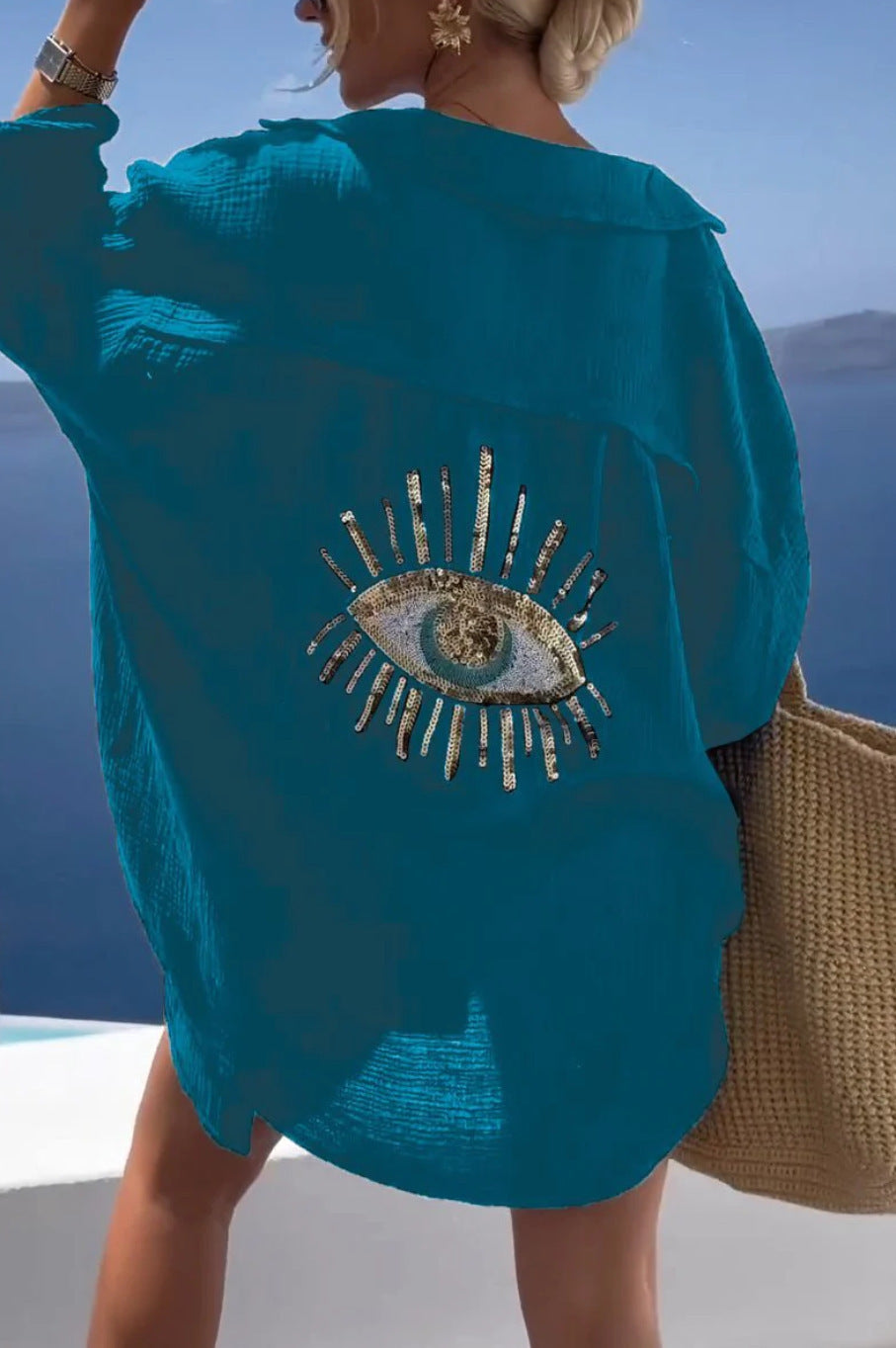 Damen lässige Strandbluse Drune