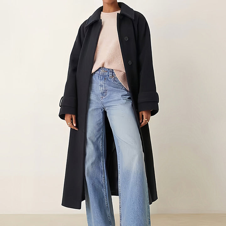 Damen Eleganter und hochwertiger Trenchcoat Drune