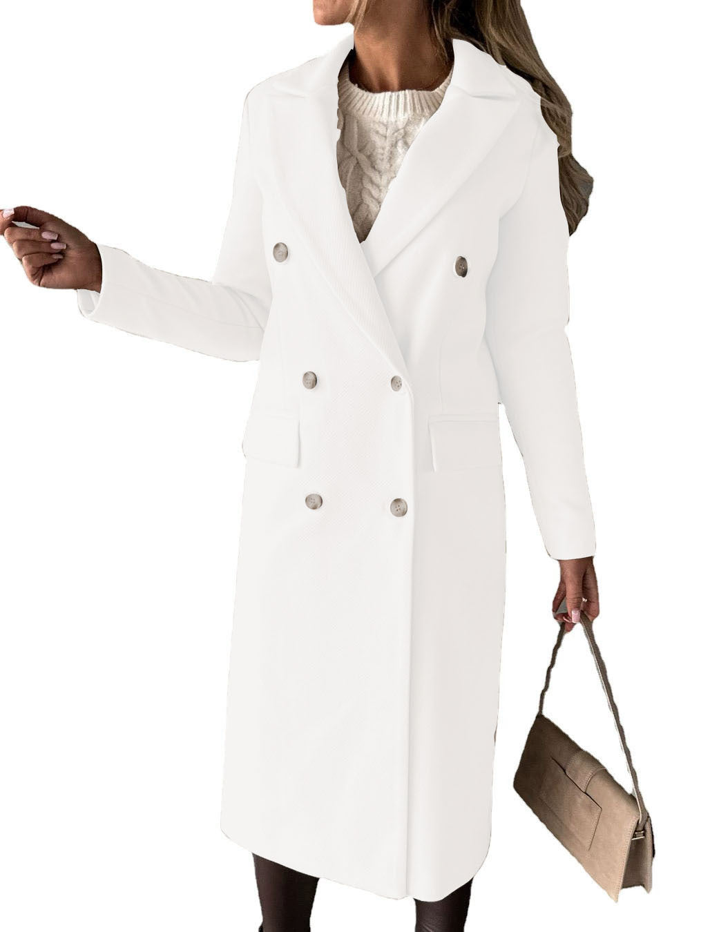 Damen Eleganter und zeitloser Trenchcoat mit doppelter Knopfleiste und praktischen Taschen Drune